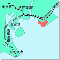 京葉線の位置図