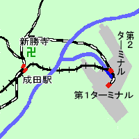 成田空港の位置図