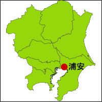 浦安温泉の位置図