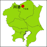 川治温泉の位置図