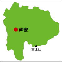 芦安温泉の位置図